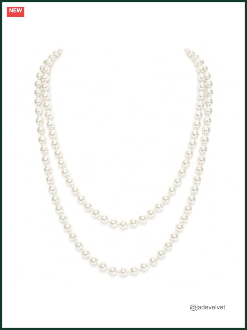 Long Faux Pearl Strand Necklace for 1920s Costume Party